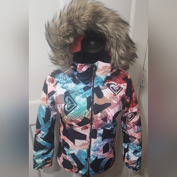 Roxy Other - Roxy Multicolor Puffer Ski Jacket for Girls Size 12